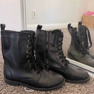 Black Lace Up Combat Boots